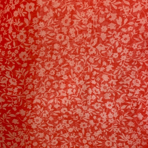 MICHAEL Michael Kors - Red Floral V-Neck Caftan Swim Cover Up w/Belt - Small - Picture 3 of 4